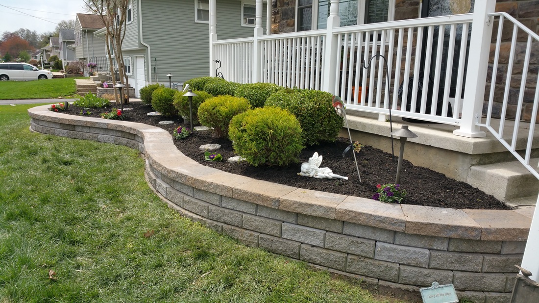 Raised Bed Stone Wall Garden